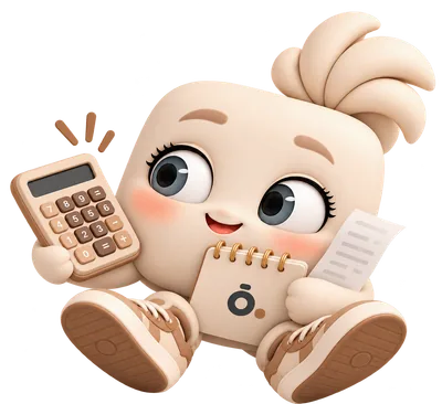 Ordy con una calculadora y un ticket